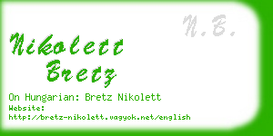 nikolett bretz business card